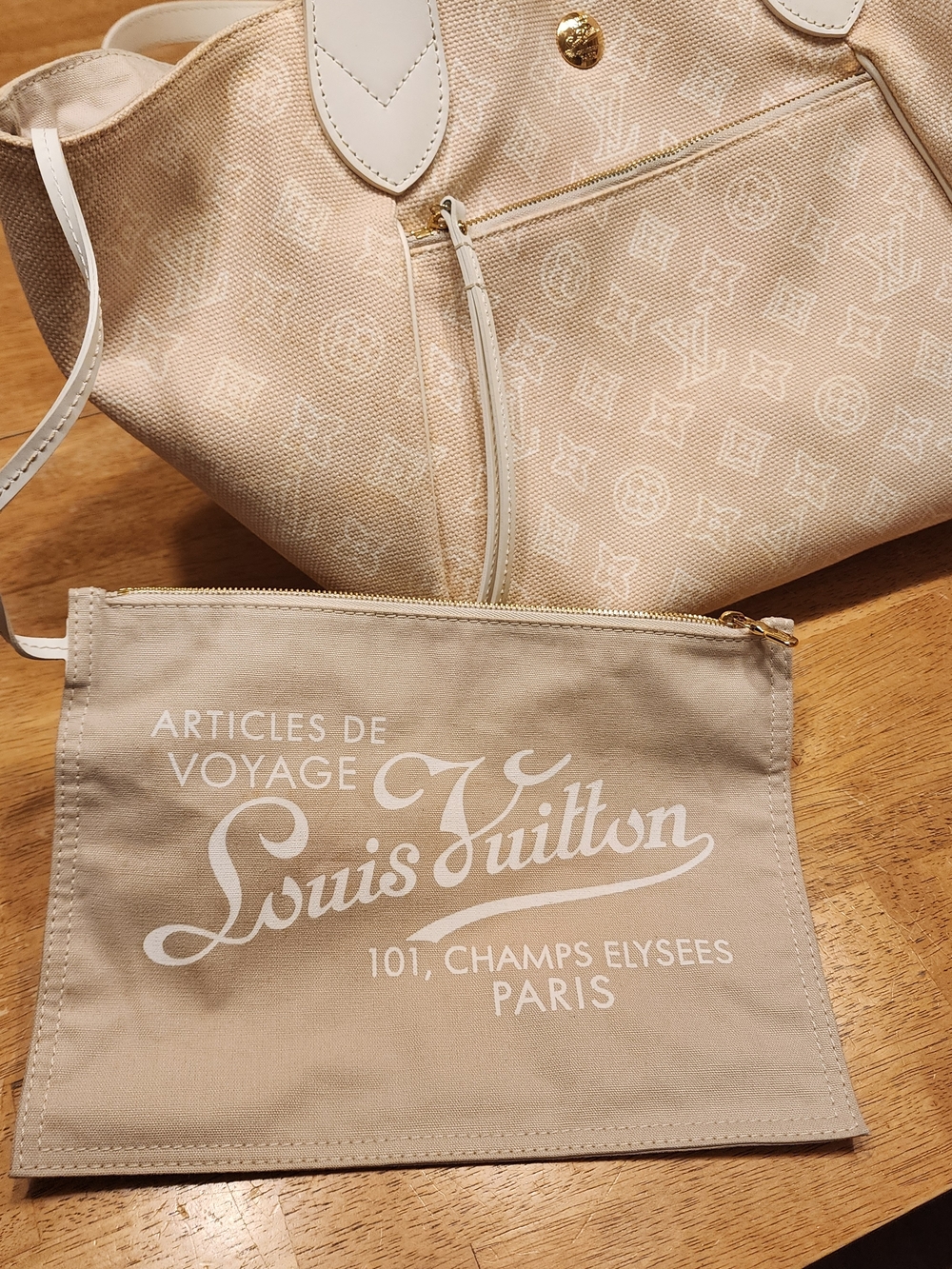 Louis Vuitton Limited Edition Sable Canvas Cabas Ipanema PM Tote Bag 2009 Rare - Picture 10 of 16
